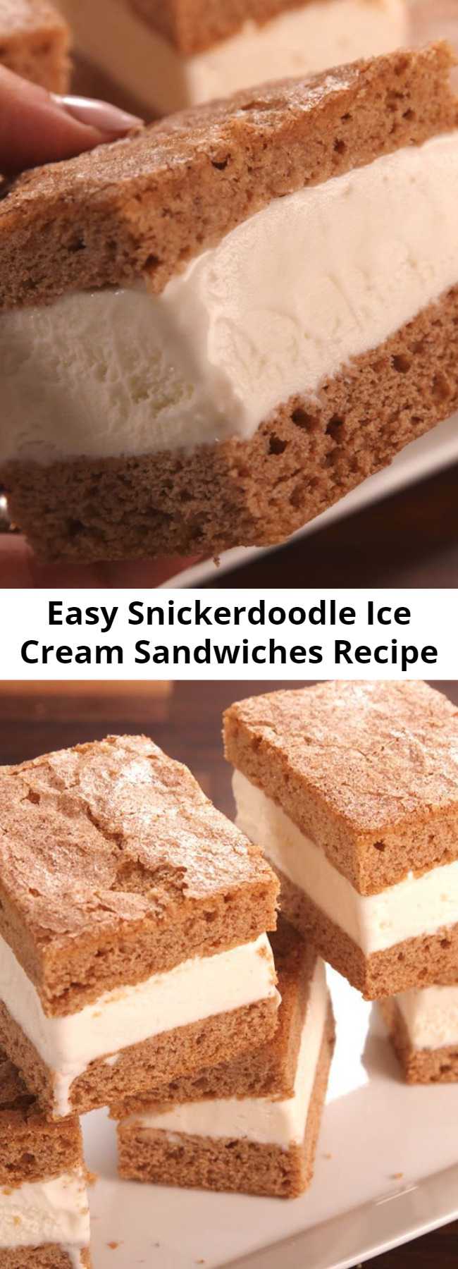 Easy Snickerdoodle Ice Cream Sandwiches Recipe - Who needs a chocolate ice cream sandwich when you can have these snickerdoodle. Why have we not done this before?