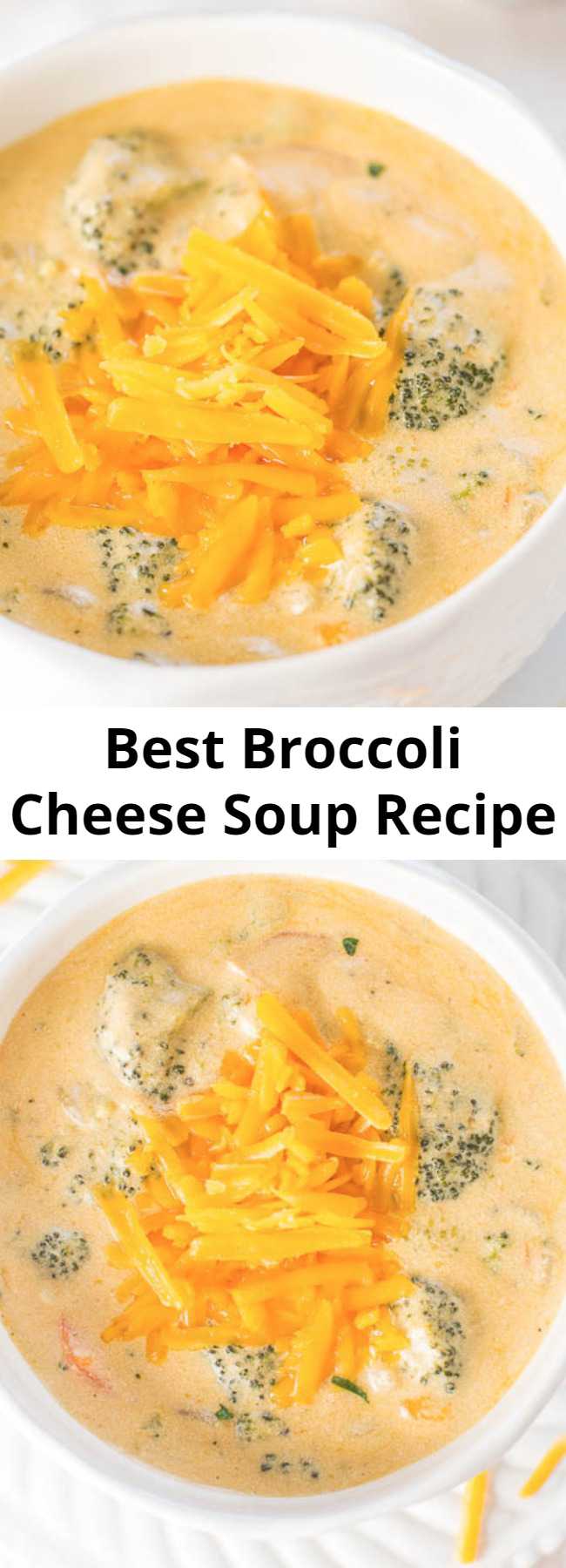 Best Broccoli Cheese Soup Recipe - This is the best broccoli cheese soup. Not only that, it’s some of the best soup I’ve ever tasted, period. If you like Panera’s broccoli cheddar soup, this blows the pants off it. It’s an easy soup to make and is ready in 1 hour. You’ll be rewarded with the best, creamiest, richest, and most amazing soup.