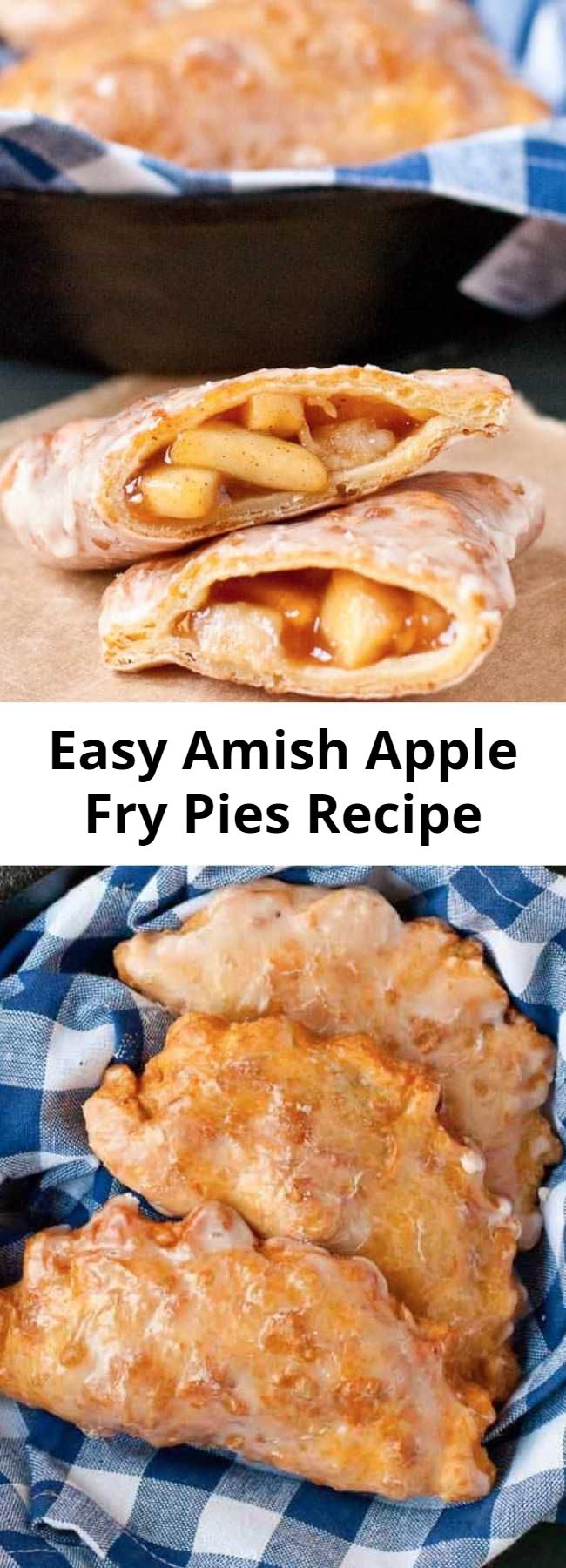 Easy Amish Apple Fry Pies Recipe - These Amish Apple Fry Pies are irresistible. The filling is simple with just a hint of spice. The crust is tender and flaky and just a little crunchy. And the glaze? It dries into a crackly sweet coating that seals in all the goodness.