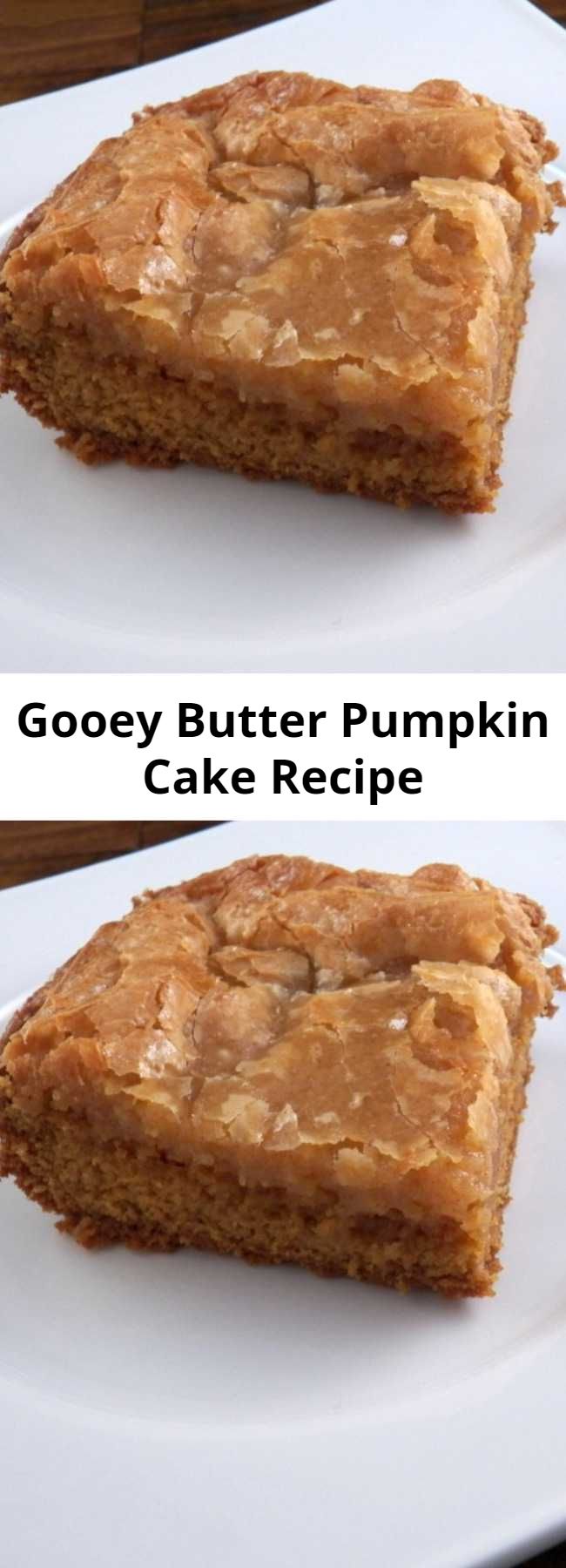 Gooey Butter Pumpkin Cake Recipe - This recipe comes together in minutes and then you just bake, cool and serve. How much easier can you get in life and on top of that it is so unbelievably good that it will definitely impress your friends and family.