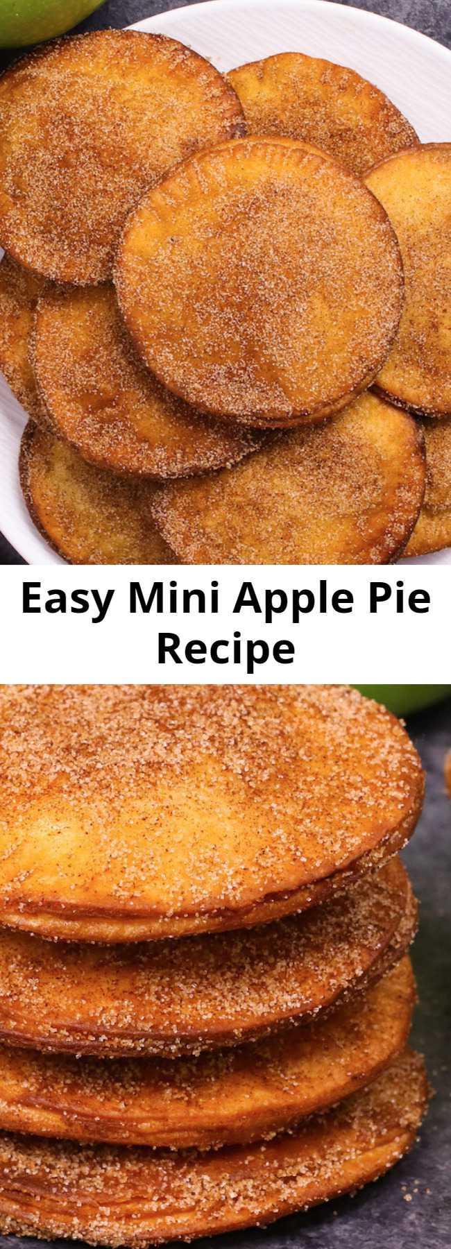 Easy Mini Apple Pie Recipe - Mini Apple Pies have sweet and soft filing with crispy pie on the outside. It’s simple to make and takes less than 20 minutes. It’s one of my favorite dessert recipes.