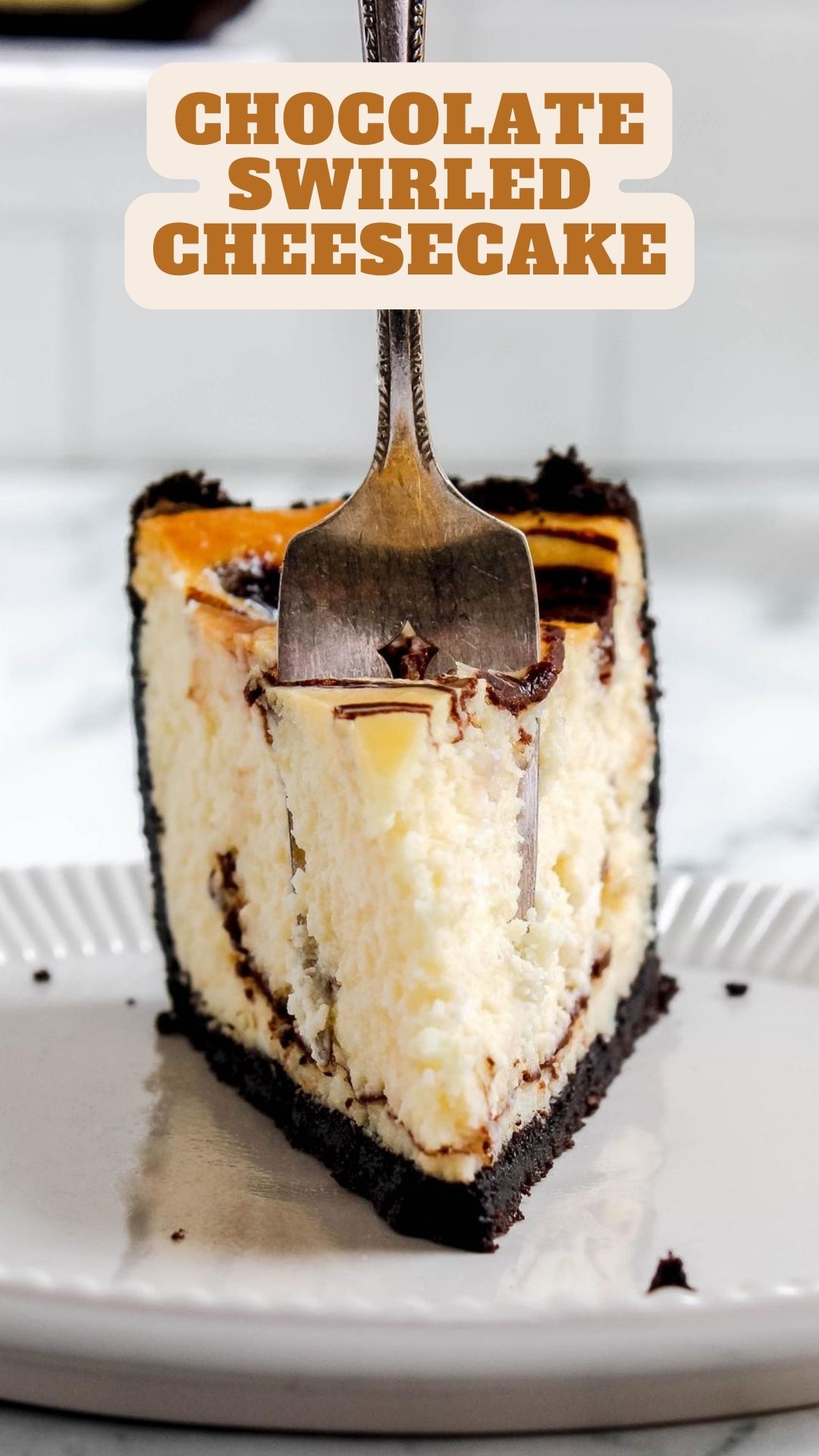 Chocolate Swirled Cheesecake – 9am Chef