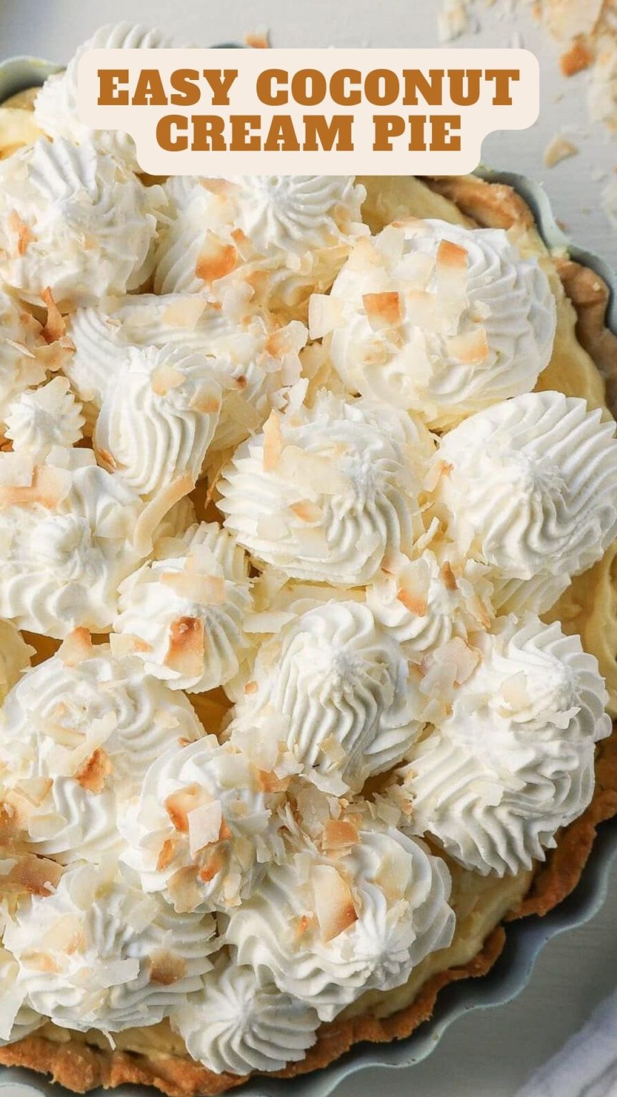 Easy Coconut Cream Pie 9am Chef