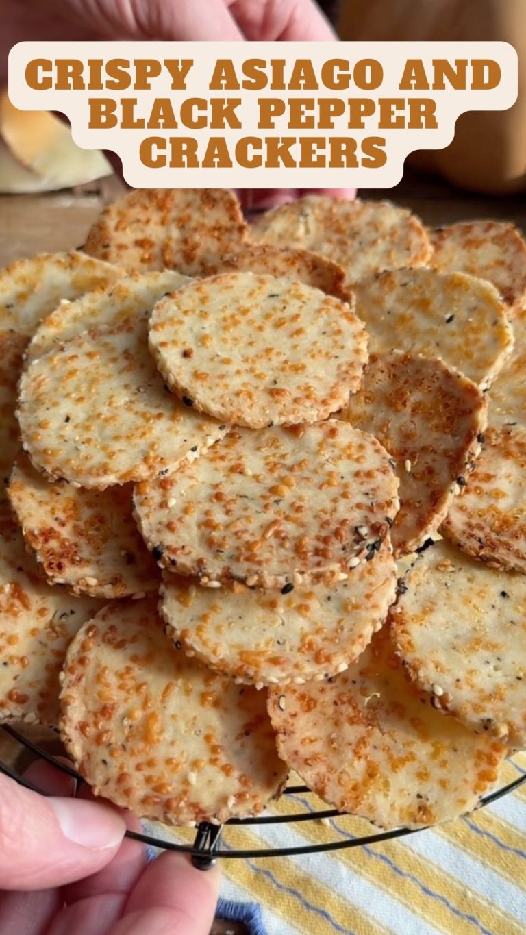 Crispy Asiago and Black Pepper Crackers – 9am Chef