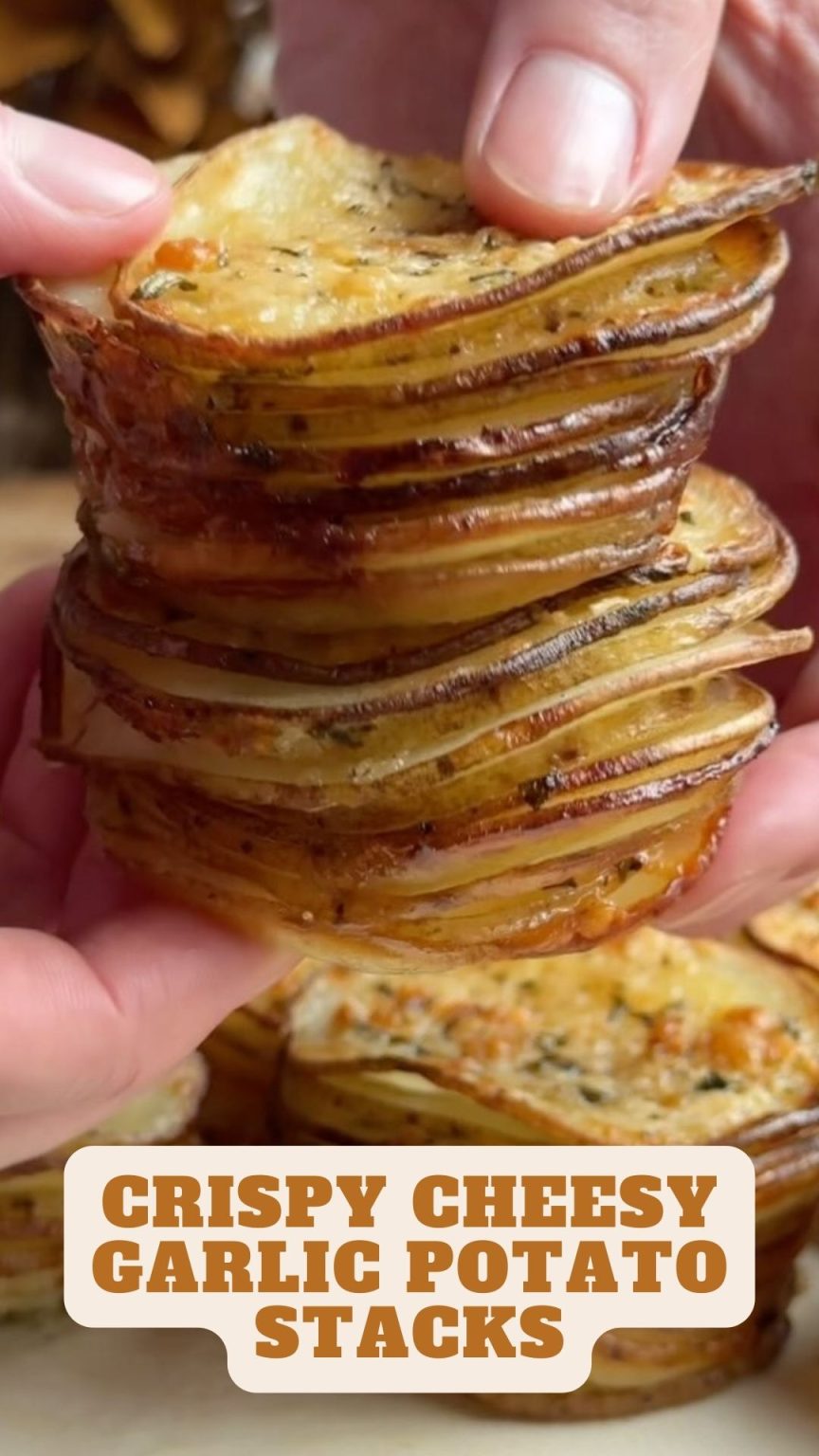 Crispy Cheesy Garlic Potato Stacks – 9am Chef