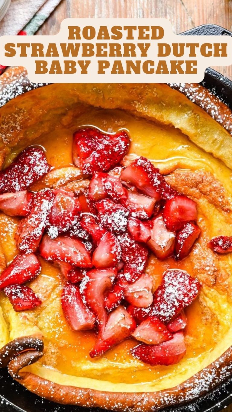 Roasted Strawberry Dutch Baby Pancake 9am Chef