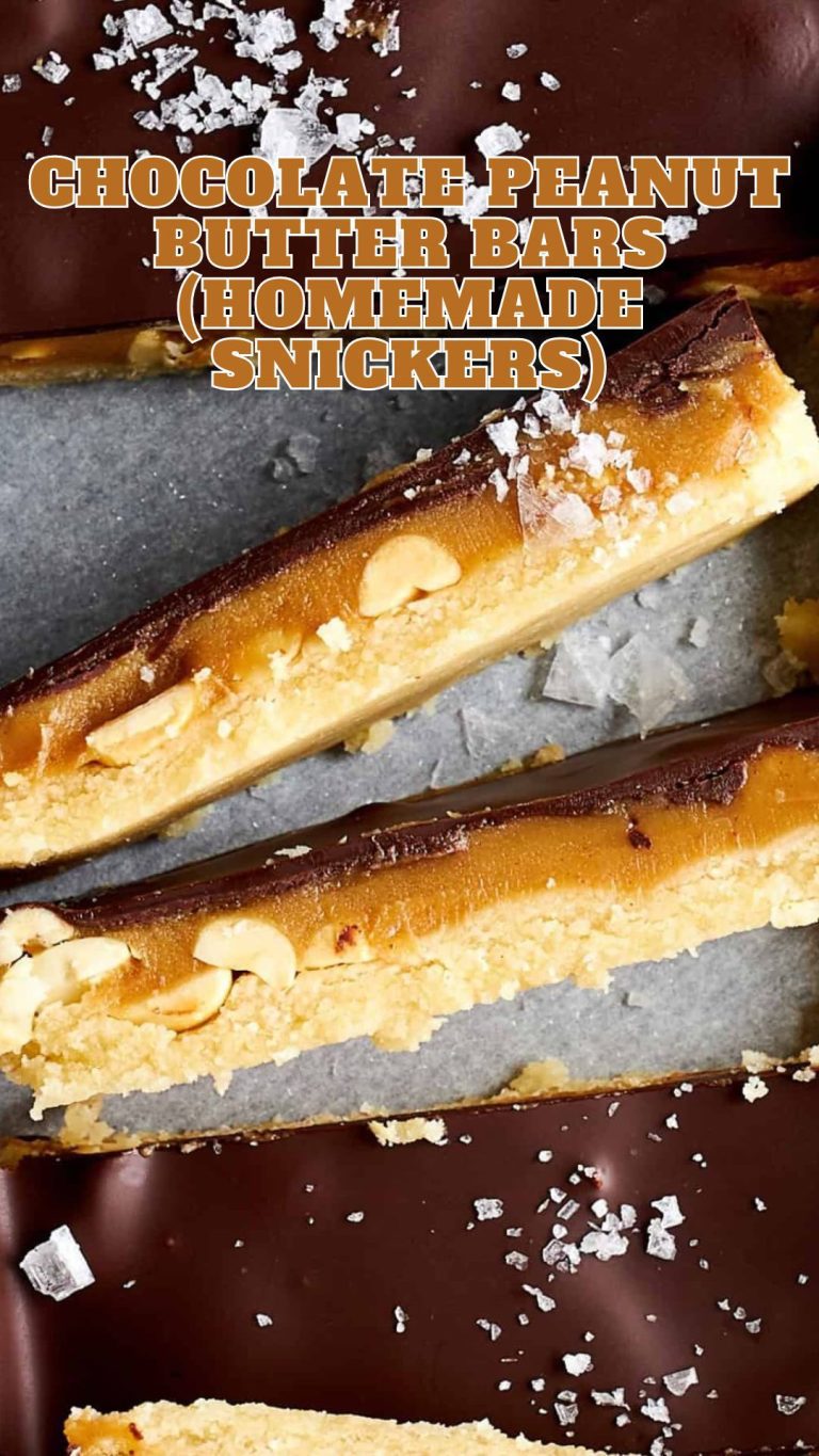 Chocolate Peanut Butter Bars (Homemade Snickers) 9am Chef