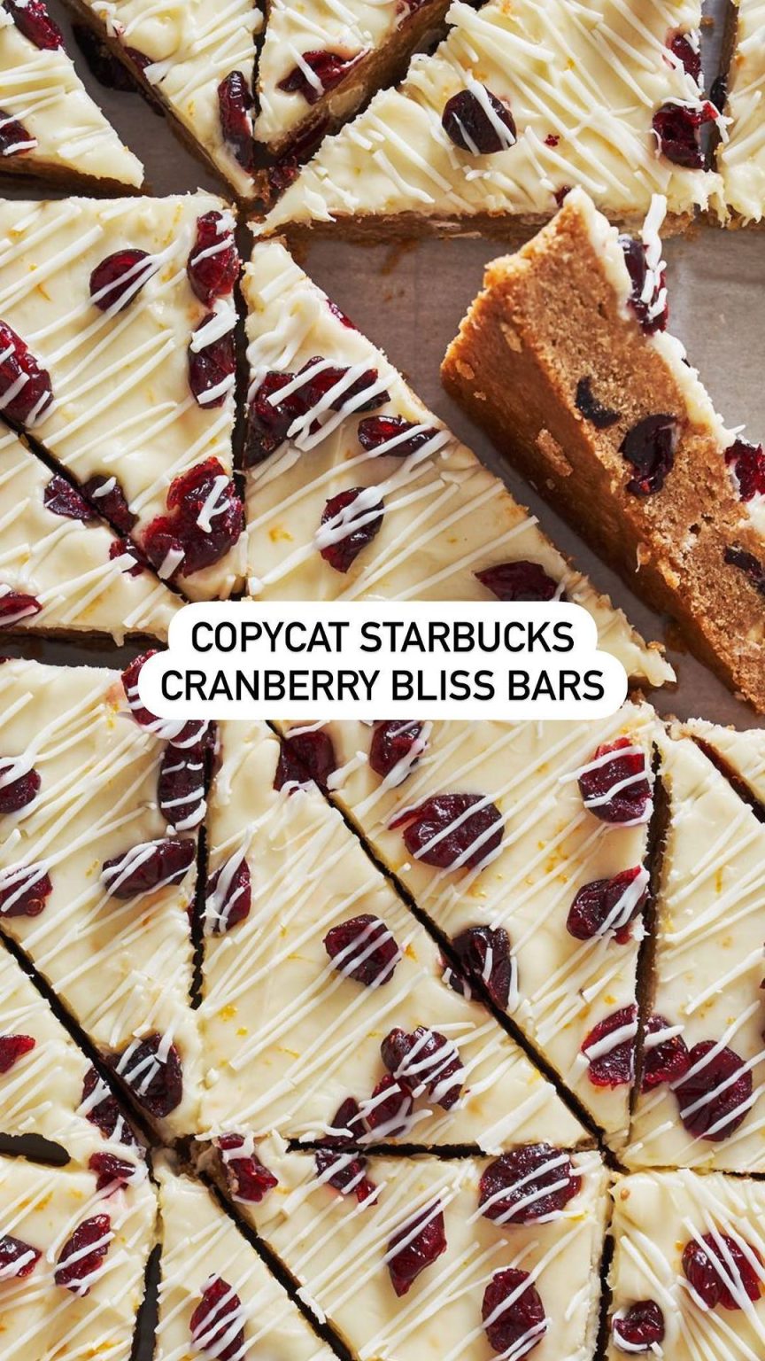 Copycat Starbucks Cranberry Bliss Bars 9am Chef 1387