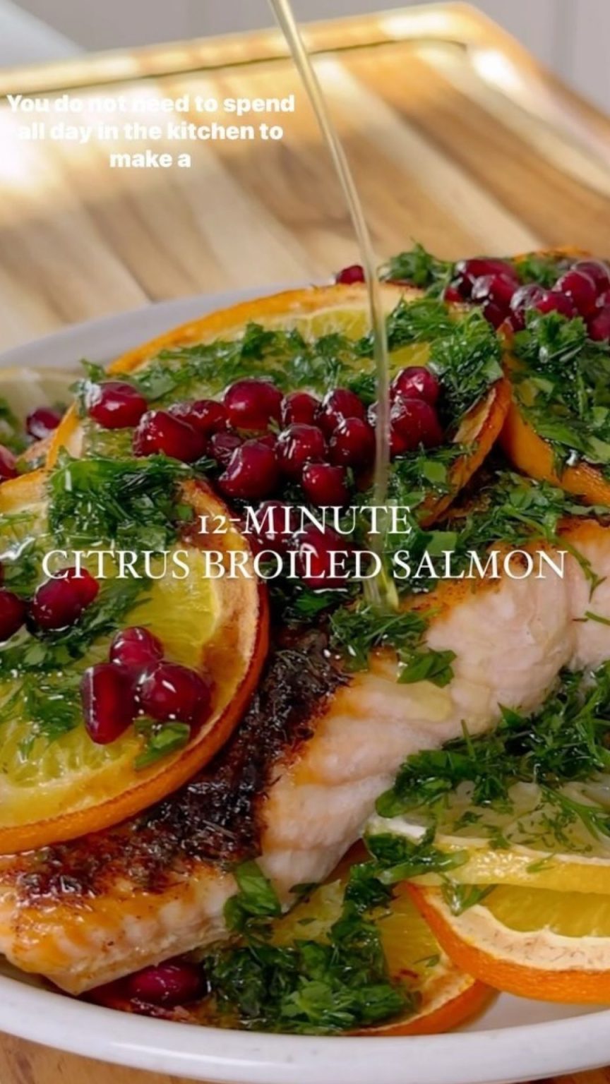 12 Minute Citrus Broiled Salmon – 9am Chef