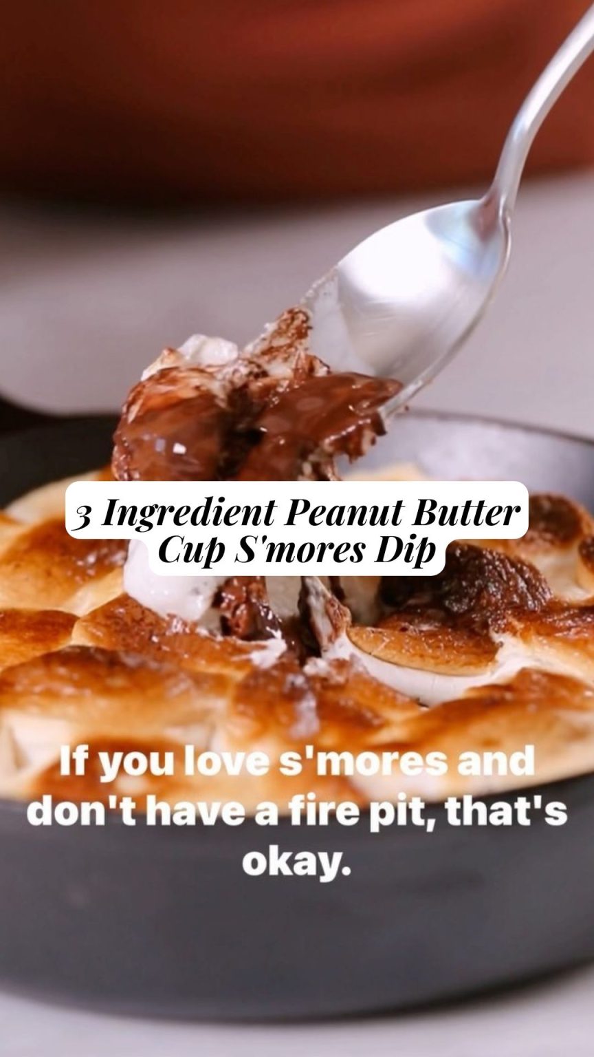 3 Ingredient Peanut Butter Cup S’mores Dip 9am Chef