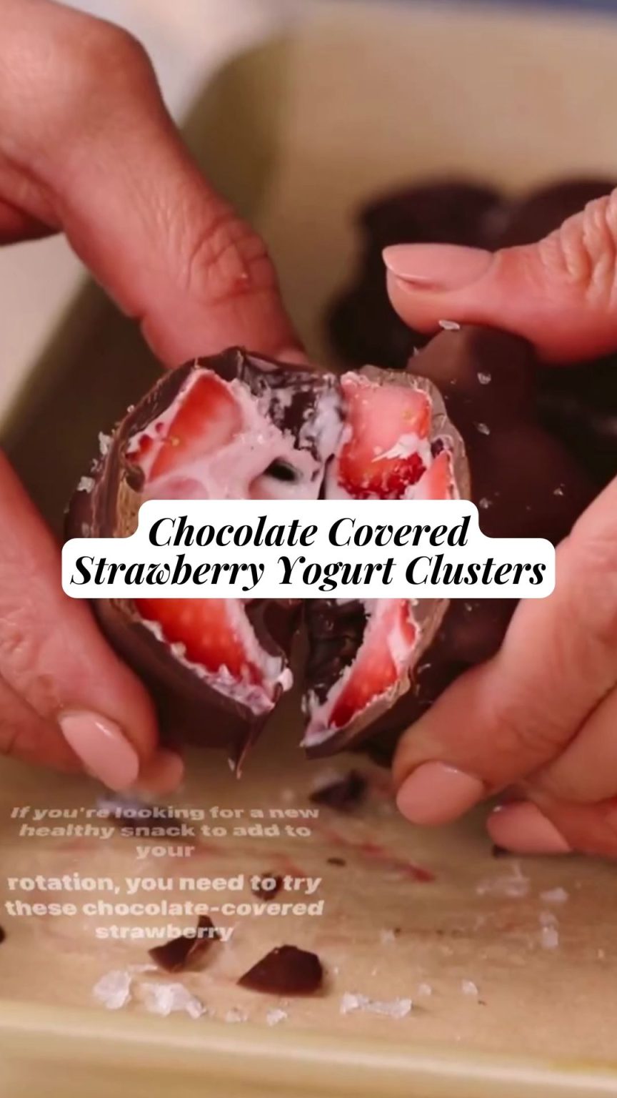 Chocolate Covered Strawberry Yogurt Clusters 9am Chef