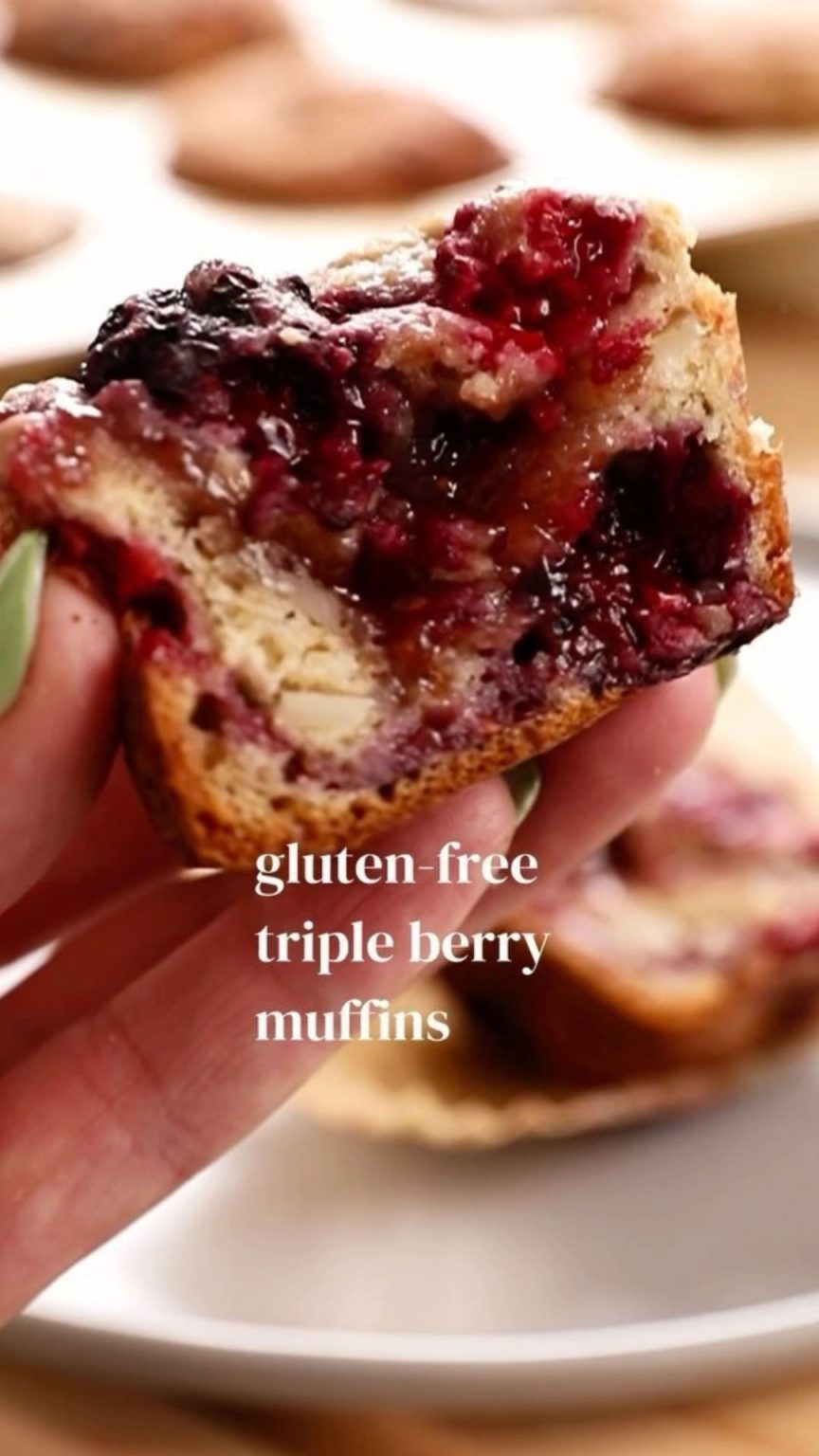 Gluten-Free Triple Berry Muffins – 9am Chef