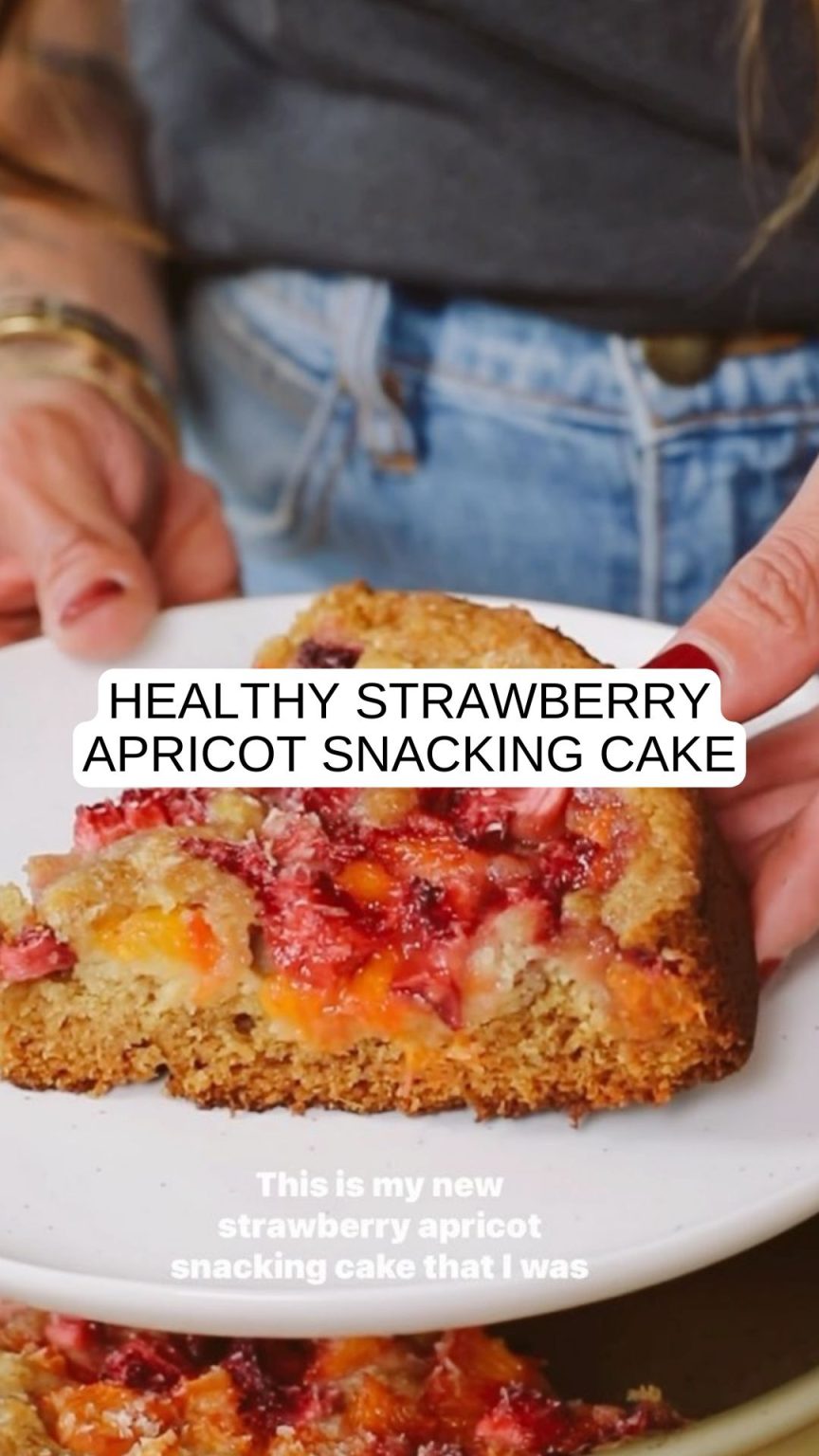 Healthy Strawberry Apricot Snacking Cake – 9am Chef