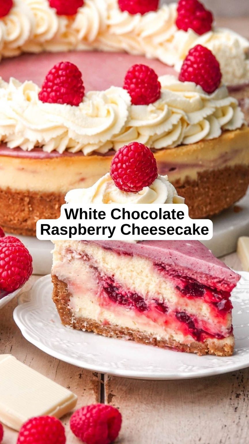 White Chocolate Raspberry Cheesecake - 9am Chef