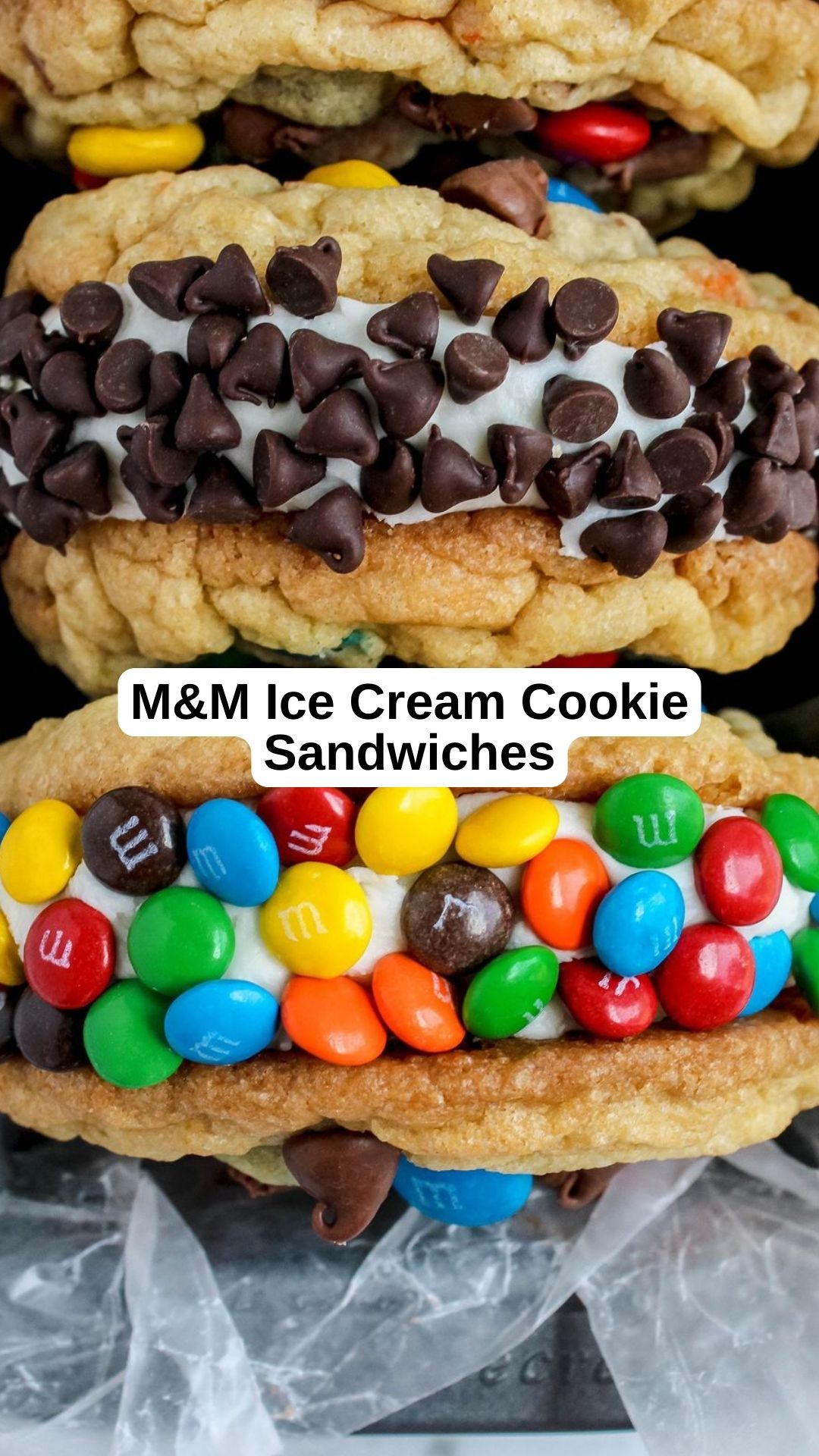 M&M Ice Cream Cookie Sandwiches – 9am Chef