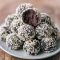 Delicious Chickpea Chocolate Truffles coated in crushed peanuts, showcasing a quick and easy Easy Healthy Chocolate Truffles recipe. Perfect Vegan Sweets for Chickpea Dessert Recipes Healthy or Patisserie Vegan treats, offering rich Healthy Chocolate flavor and a guide on How To Make Healthy Truffles.