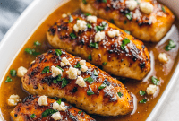 Hot Honey Feta Chicken baked with spicy honey glaze and creamy cheese topping, an easy recipe perfect for Health Dinner Recipes, weeknight Chicken Dinner Recipes, and flavorful Mediterranean Recipes. A juicy favorite among Chicken Breast Recipes and must-try Chicken Dishes Recipes for a quick and delicious Chicken Dinner.