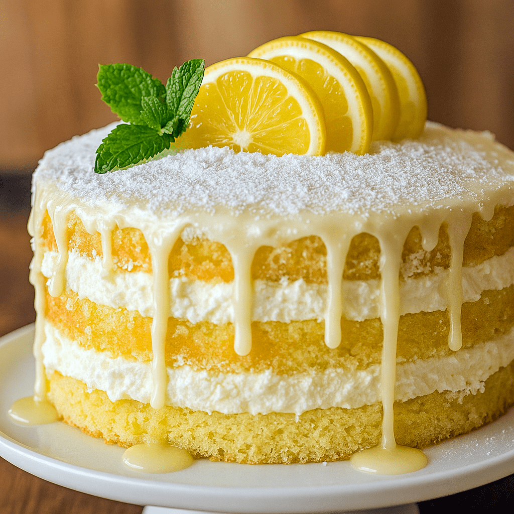 A beautifully layered Limoncello Mascarpone Cake showcasing bright Spring Cake Flavors, filled with whipped Mascarpone Cheese and lemon zest, baked in Round Cake Pans, styled like a Dream Cake for Lemon Desserts, inspired by Lemon Recipes, and elegant enough to resemble a Torte Cupcake.