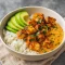 A vibrant Coconut Chicken Bowl with creamy coconut sauce, tender chicken, fluffy rice, and colorful veggies, styled as a tropical Coconut Rice Dinner for quick Cozy Meal Prep and flavorful Yummy Rice Bowls.