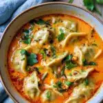 Steaming bowl of coconut curry broth piled with tender dumplings and greens—perfectly styled Soup Recipes Coconut Milk shot that sells Recipes With Dumplings Dinners, nods to Mongolian Soup influences, hints at a homemade Coconut Dumplings Recipe, works as a Bokchoy Dumpling Soup, ideal for Dumpling Lunch Ideas, celebrates Dumplings In Soup, answers What To Have With Dumplings, and makes a tempting alternative to Trader Joe's Dumpling Soup.