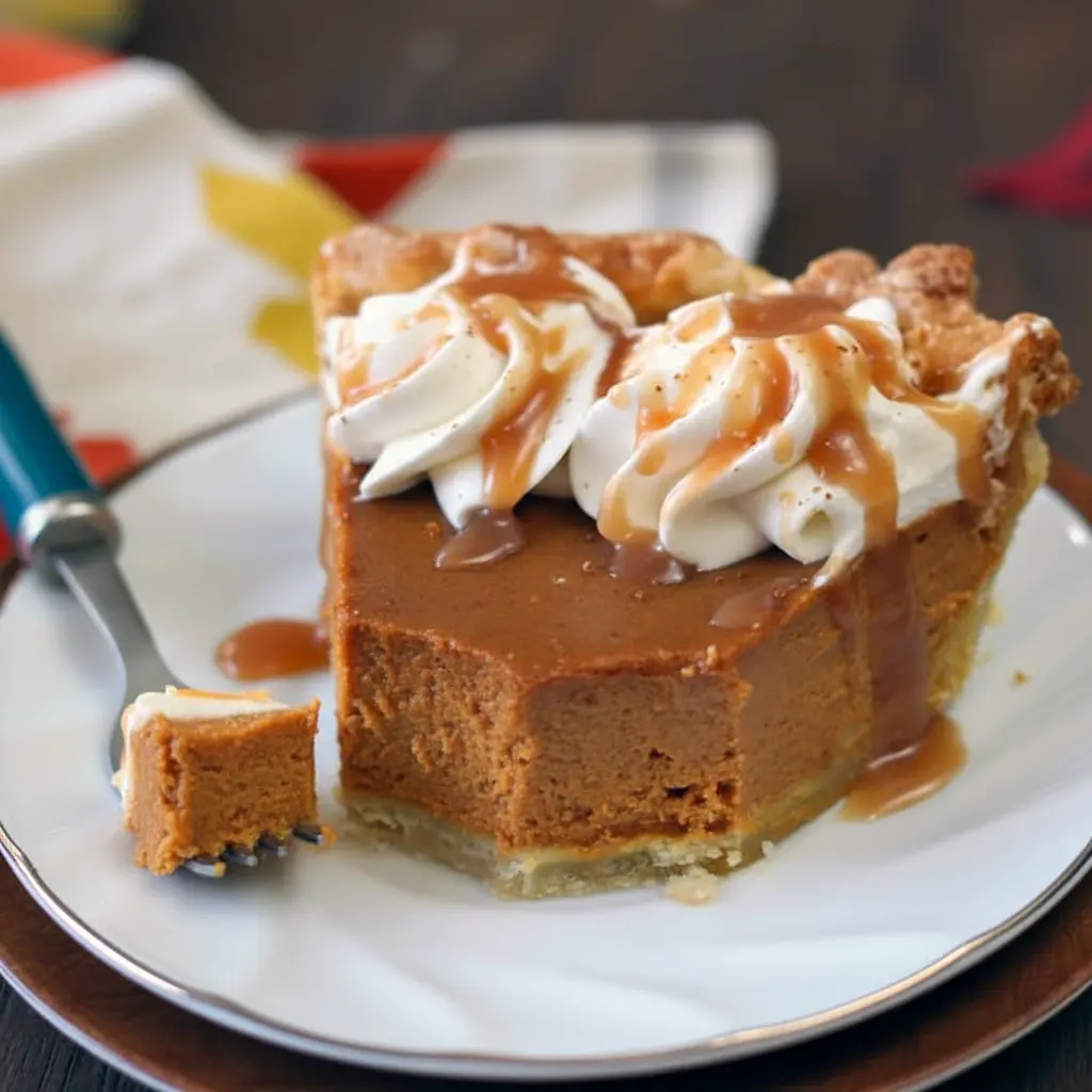 Pumpkin Caramel Pie Recipe close-up of a golden crust and glossy carameled top, styled as a Gourmet Pumpkin Pie with a Pumpkin Pie With A Twist — decadent Pumpkin Caramel Pie look inspired by an easy Dulce De Leche Pie Recipe Easy, playful Volcano Pie drizzle, hints of Salted Caramel Pumpkin Pie, subtle Mexican Pumpkin Pie spices, finished with a ribbon of Pumpkin Pie Caramel.