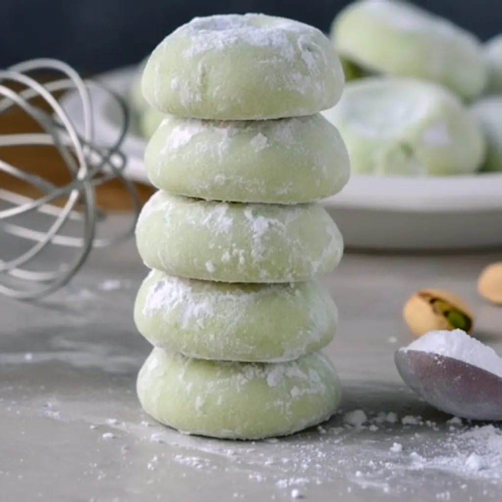 Golden Homemade Lemon Pistachio Cookies paired with crisp Petit Beurre biscuits on a linen-lined tray, Homemade Pistachio Wedding Cookies.