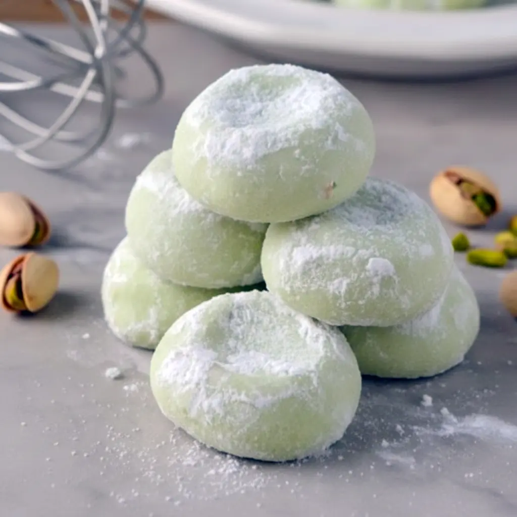 Golden Homemade Lemon Pistachio Cookies paired with crisp Petit Beurre biscuits on a linen-lined tray.