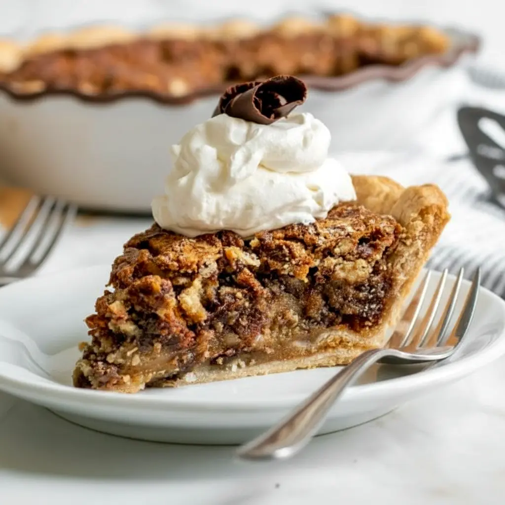 Close-up slice of an Exquisite Pie — a nut-studded Dixie Pie Recipe style tart; perfect visual for a classic Kentucky Pie Recipe, evoking that homestyle Dixie Pie charm.