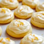Close-up of glazed orange cookies on a wire rack, each topped with fine orange zest and a shiny citrus glaze, Orange Christmas Cookies Recipes.