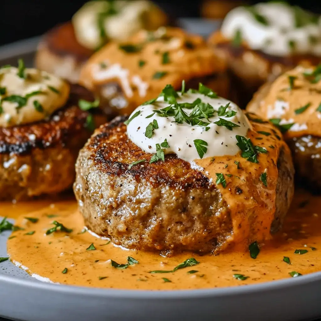 Close-up of a feta-stuffed burger on a lettuce wrap, drizzled with tomato cream — Best Keto Burgers styled to highlight Keto Feta and a tasty Keto Dinner Beef option.