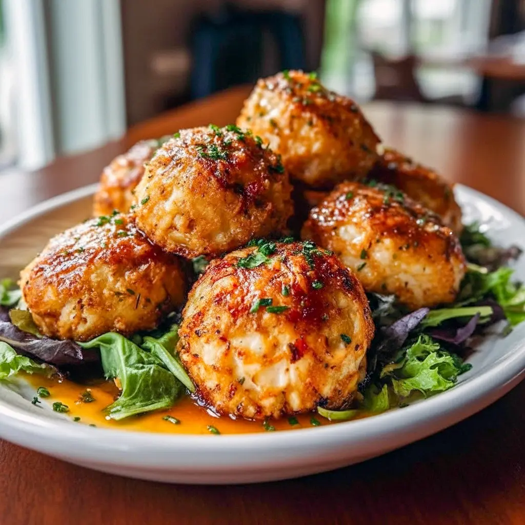 Crab Recipes close-up: golden-brown crab bombs on a platter with lemon wedges and parsley — ideal Seafood Appetizers or a tasty Seafood Dinner option.