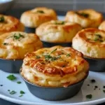 Golden mini puffs on a platter in a Appetizers With Potatoes spread — a warm Mash Potato Appetizer topped with chives, perfect alongside Mashed Potatoes Dinner Meals Meat like roast or steak, Puff Potatoes.