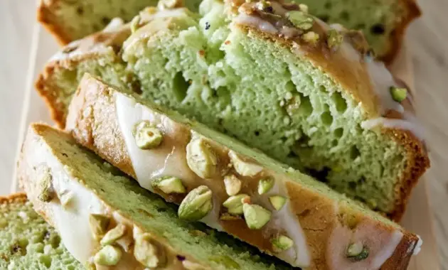 Easy Pistachio Pudding Bread — Soft, Sweet & Nutty - 9am Chef