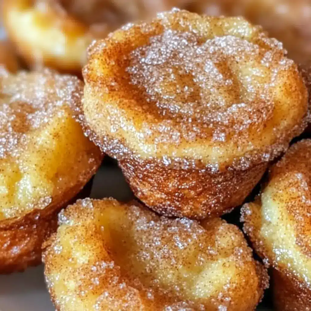 Close-up of fluffy Cinnamon-Sugar French Toast Muffins brushed with butter and sprinkled with cinnamon sugar — a handy Freezable Breakfast Recipes option for busy households.