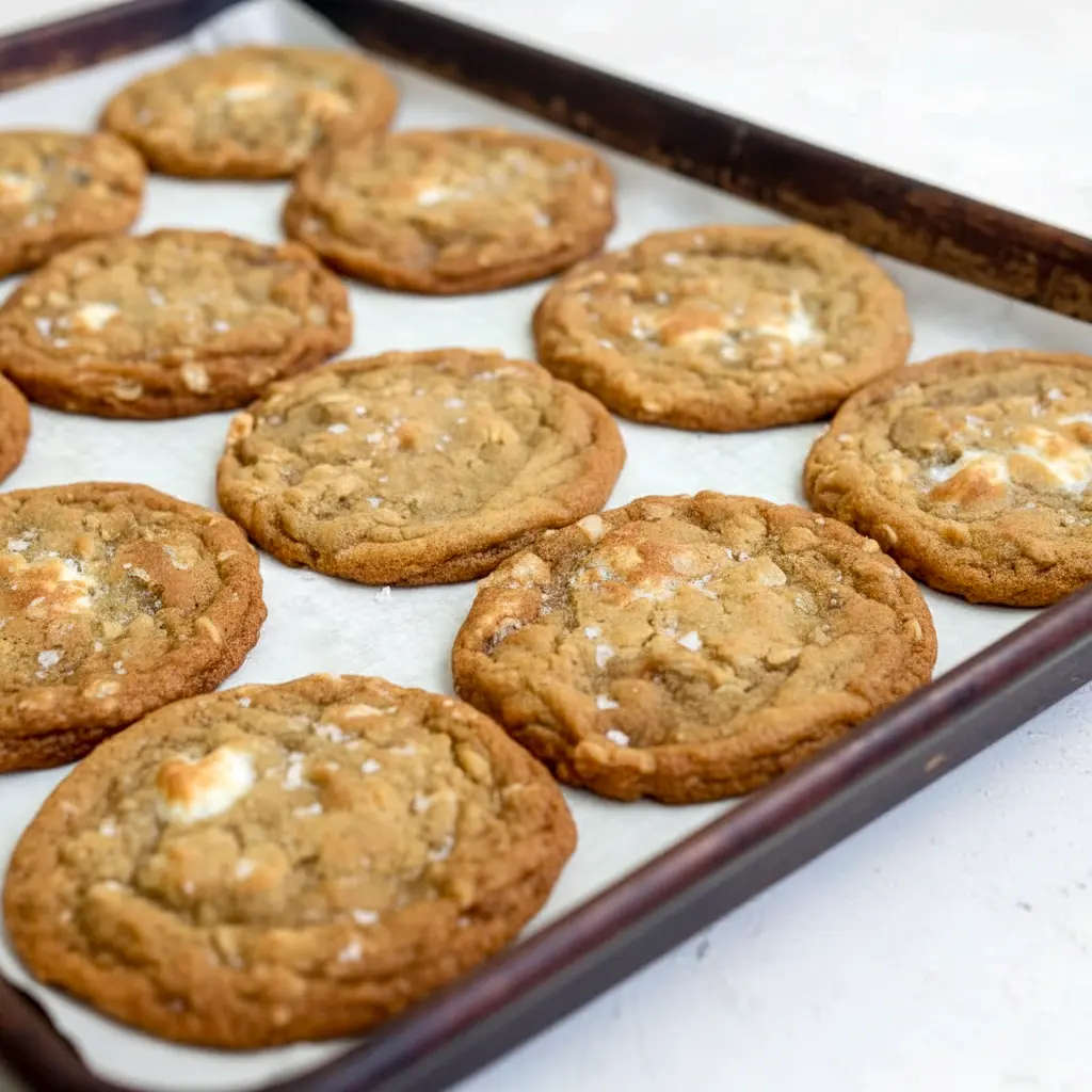 Marshmallow Crispy Cookies – Easy Costco Copycat Recipe - 9am Chef