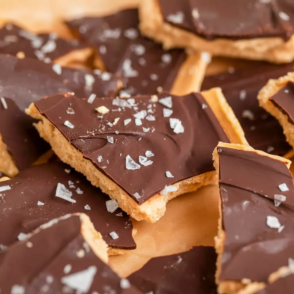 Greek Yogurt Bark on parchment, broken into rustic pieces with peanut-butter swirls, a dark chocolate topping, and a sprinkle of flaky sea salt — a portable Peanut Butter Chocolate Snack.