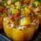 Teriyaki Pineapple Chicken and Rice Stuffed Peppers served in bright bell peppers with a fresh dinner presentation, perfect for Healthy Meals For 4.