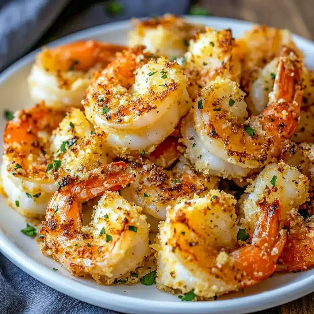 Air Fryer Garlic Parmesan Shrimp served in a bright bowl, one of the easiest Shrimp Recipes In Air Fryer for dinner.