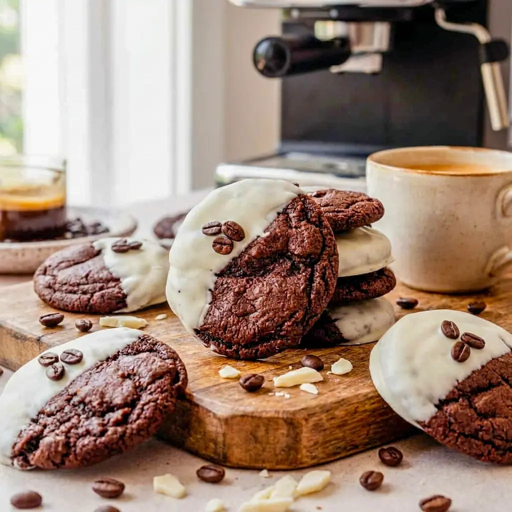 A tray of Espresso Martini Cookies made with bold cocoa flavor for rich Cookies Made With Coffee.