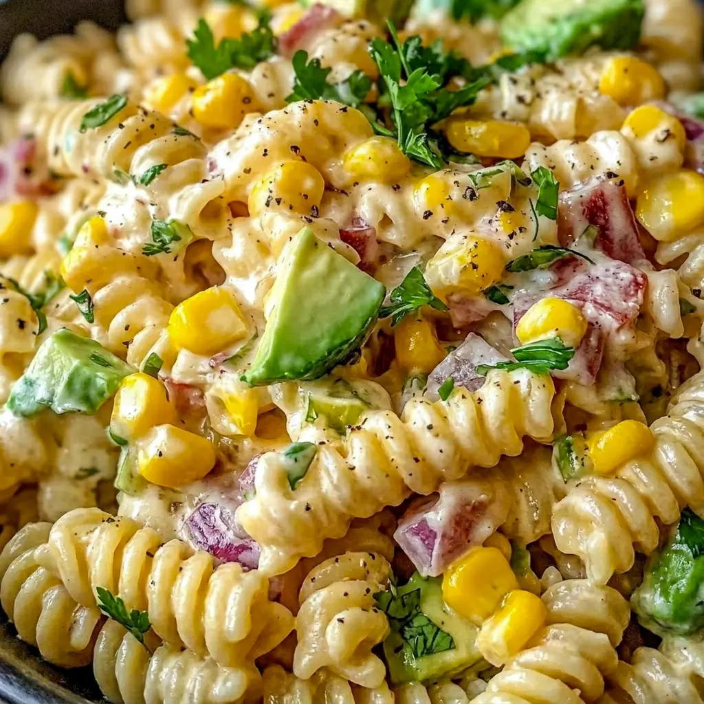 Mexican Street Corn Pasta Salad makes the perfect Tailgate Side Dish with bright lime flavor and tender pasta.