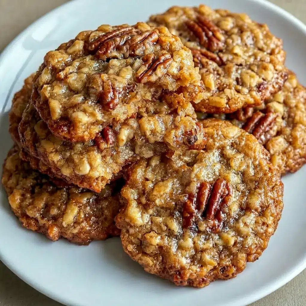 A tray of Pecan Pie Oatmeal Cookies ready for sharing, making a sweet choice for Bake Sale Ideas Easy and holiday gifting.
