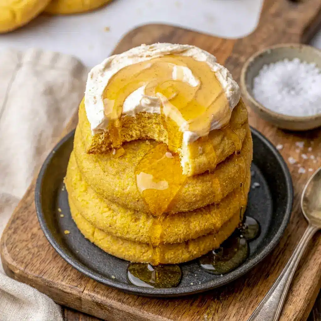 Cornbread Cookies finished with a sweet drizzle and flaky salt, inspired by rich Honey Foods and warm holiday flavors.