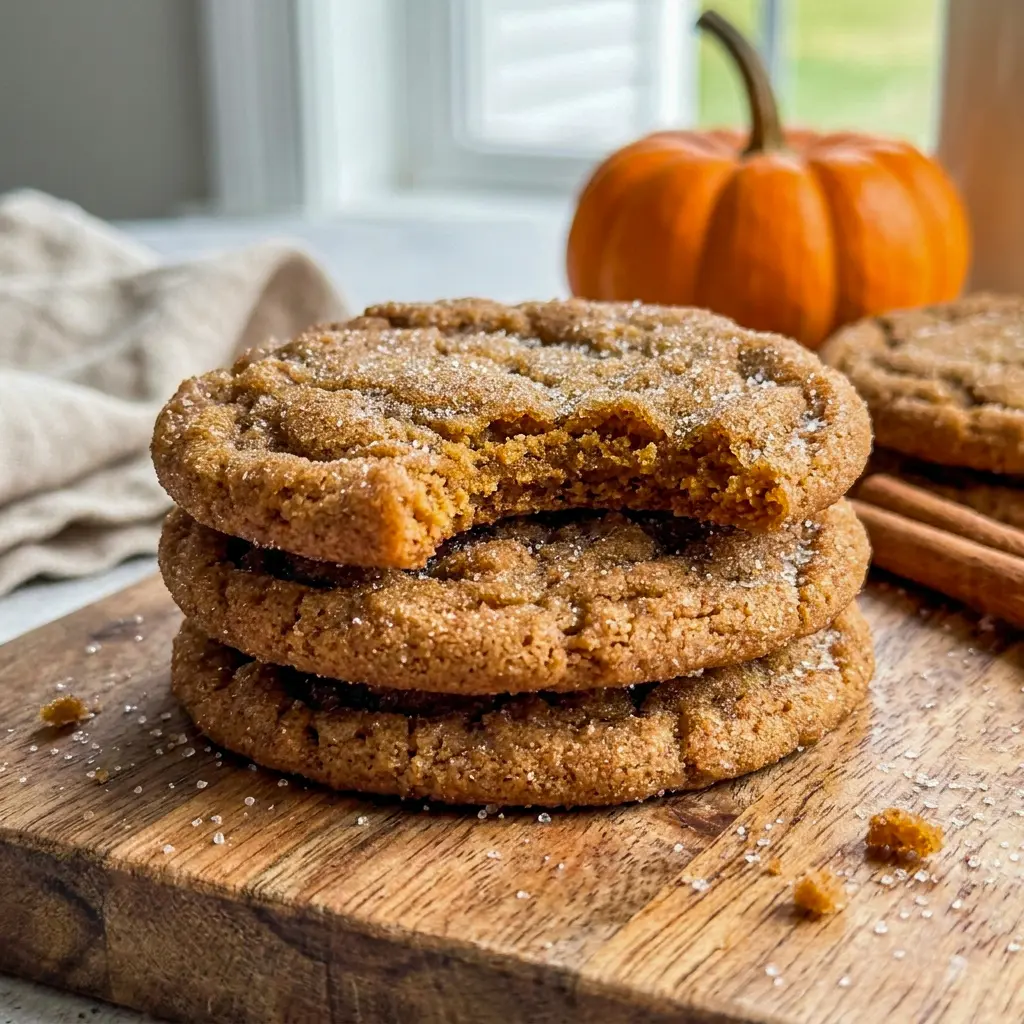 A close-up of Chewy Pumpkin Spice Cookies for Quick Pumpkin Recipes when you want an easy seasonal treat.