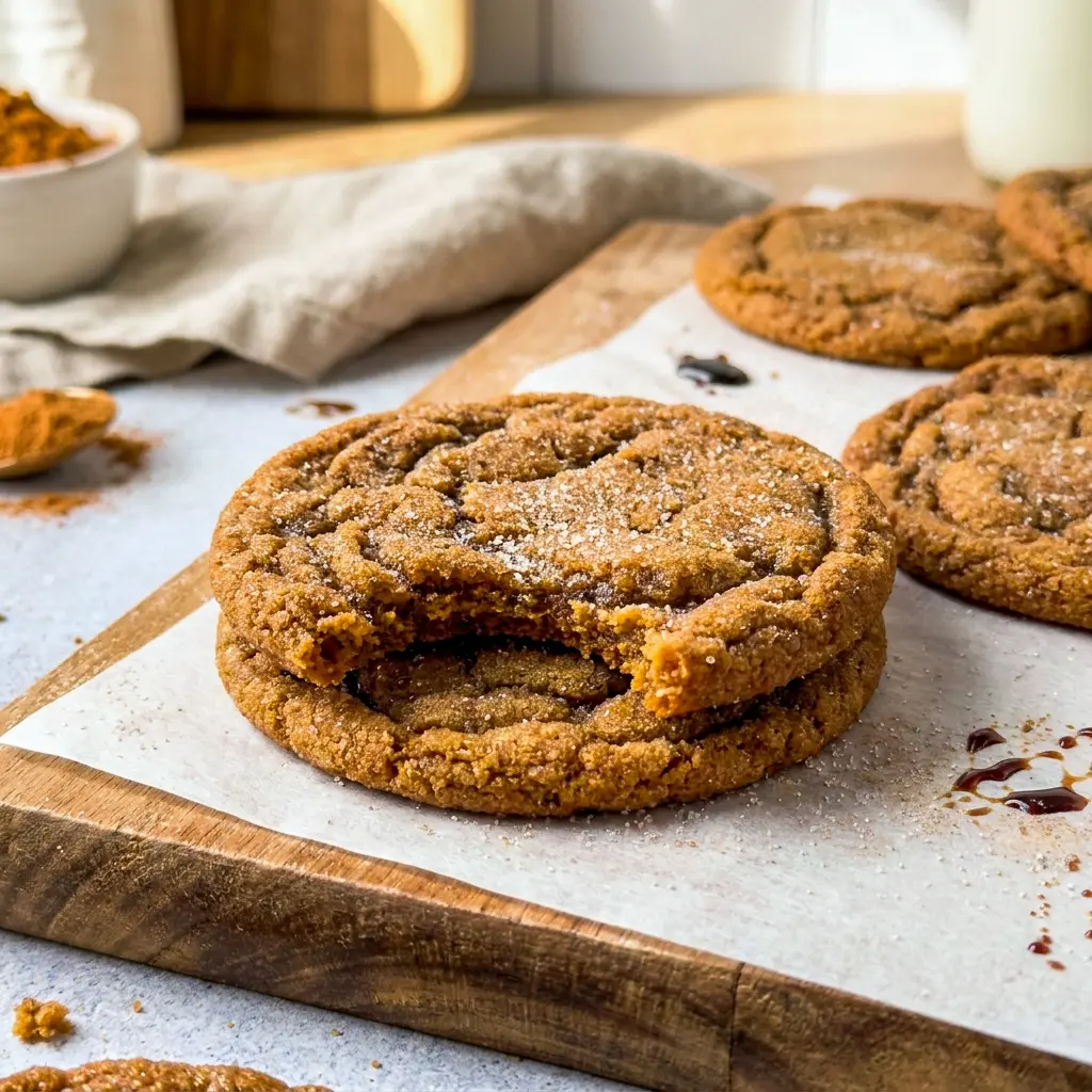 Chewy Pumpkin Spice Cookies fresh from the oven, perfect for Fall Cookie Recipes Easy Homemade and cozy autumn baking.