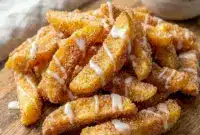 Air Fryer Apple Fries in a crispy cinnamon coating, a fun pick for Quick Night Snacks that feels sweet and cozy.
