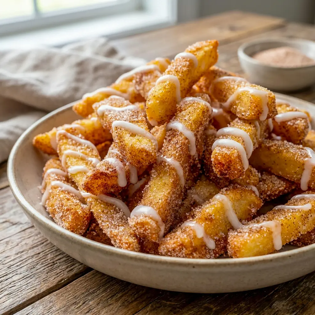 Golden Air Fryer Apple Fries with a crunchy panko crust, one of those Kids Snacks Recipes that disappears fast.