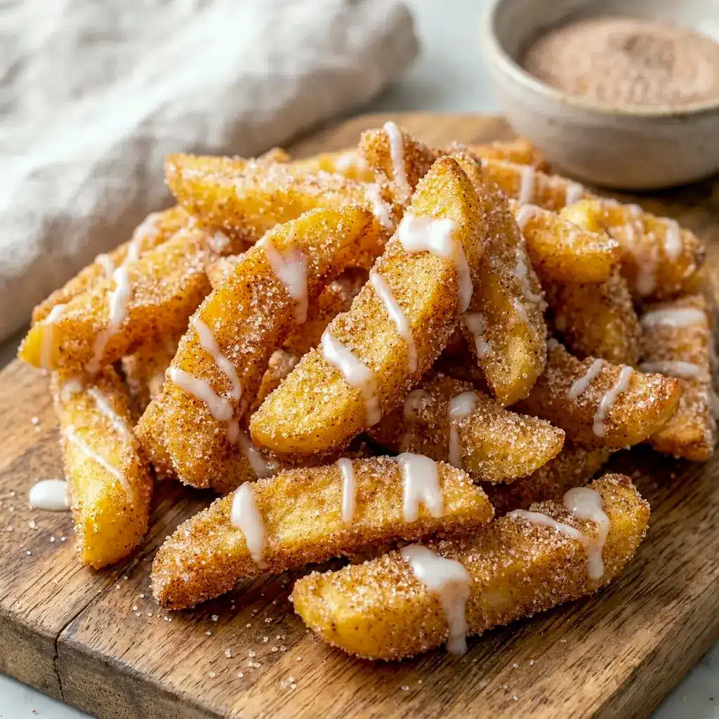 Air Fryer Apple Fries in a crispy cinnamon coating, a fun pick for Quick Night Snacks that feels sweet and cozy.
