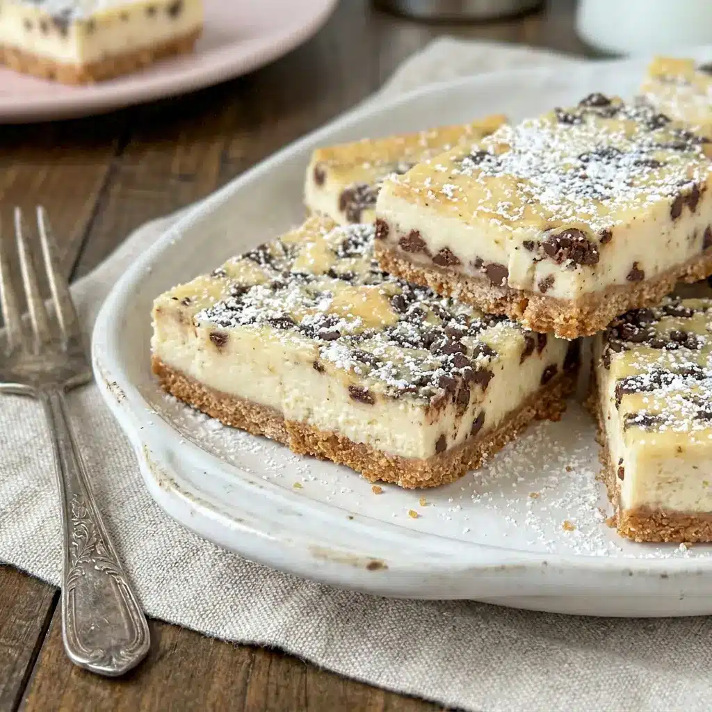 Cannoli Cheesecake Bars sliced neatly for sharing, a dreamy Cheesecake Bar Recipes idea for dessert lovers.