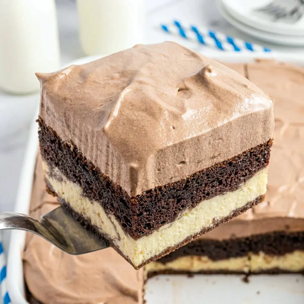 Italian Love Cake with a creamy ricotta layer and rich chocolate topping, styled as a delicious Sicilian Love Cake Recipe for a festive dessert board.