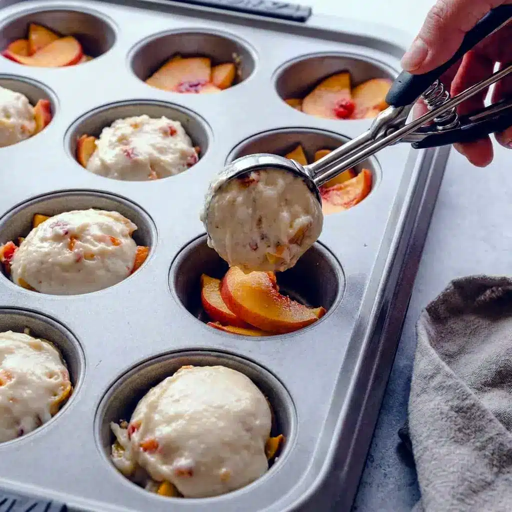 Tender Peach Upside Down Mini Cakes with juicy fruit and a soft crumb, ideal for Small Peach Desserts lovers.
